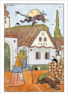 Pohlednice Josef Lada (Nezbedné pohádky - čert 1946)
