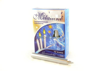 Svíčky METALICKÉ vánoční/do lampionů pr.12mm x 95mm/12ks