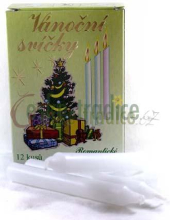 Svíčky vánoční/do lampionů pr.12mm x 95mm/12ks