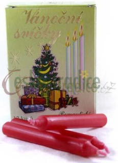 Svíčky vánoční/do lampionů pr.12mm x 95mm/12ks