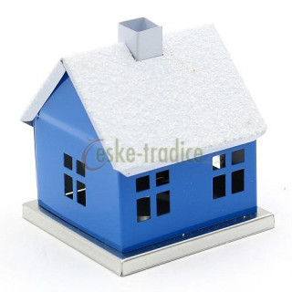 Domeček pro františka JEDNOBAREVNÝ v. 6,5cm, plech, Knox