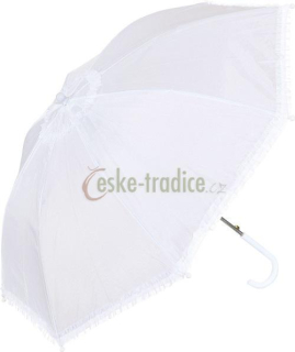 Slunečník/deštník bílý, průměr 70cm