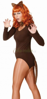 Set leopard / tygřík - uši, ocas, motýlek
