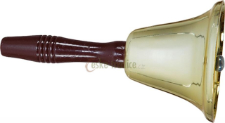 Zvonek s dřevěnou rukojetí 19cm, velký
