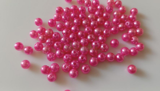 Korálky kulaté 6 mm (fialovorůžové 80), 10g