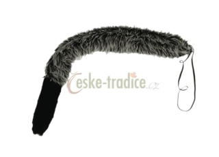 Ocas čertovský šedý melír, 80cm