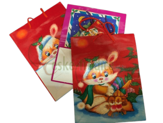 Taška vánoční papírová 180 x 230mm - DOPRODEJ!
