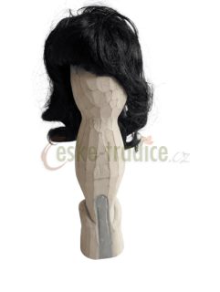 Vlasy dlouhé s ofinou PRO PANENKU, černé, cca 26cm, DOPRODEJ