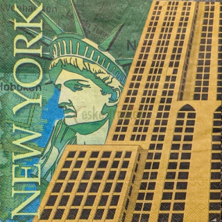 Ubrousek pro decoupage, 33 x 33 cm (vzor - New York)