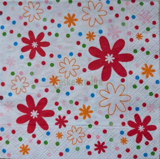 Ubrousek pro decoupage, 33 x 33 cm (vzor - sladké květy)