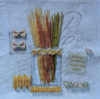 Ubrousek pro decoupage, 33 x 33 cm (vzor - pasta)