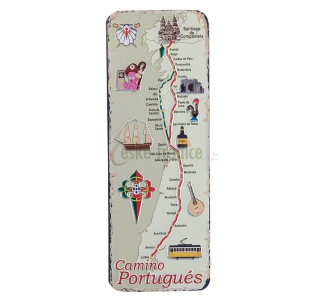 Magnetka Camino Portugués (mapa) 11x4cm, plast