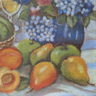 Ubrousek pro decoupage, 33 x 33 cm (vzor - zátiší s dýněmi)