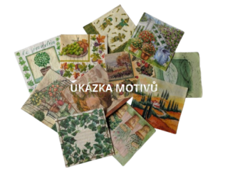 Set PODZIM, 10ks - ubrousky pro decoupage, II. JAKOST