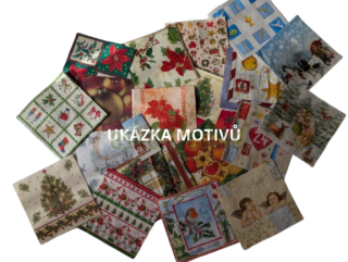 Set ZIMA/VÁNOCE, 10ks - ubrousky pro decoupage, II. JAKOST