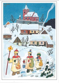 Pohlednice Josef Lada (Tři králové 1955)