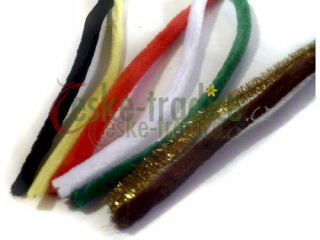 Chenille (plyšový drátek), 30cm/6mm