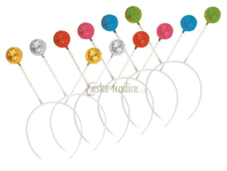 Tykadla - glitrové kuličky na čelence