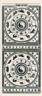 Samolepky čínský zvěrokruh transparent, 10x23cm