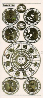 Samolepky zvěrokruh 2 transparent, 10x23cm