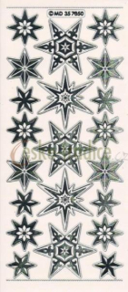 Samolepky hvězdy 2 transparent, 10x23cm